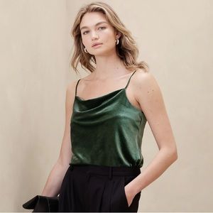 NWT Banana Republic Velvet Cowl Neck Cami